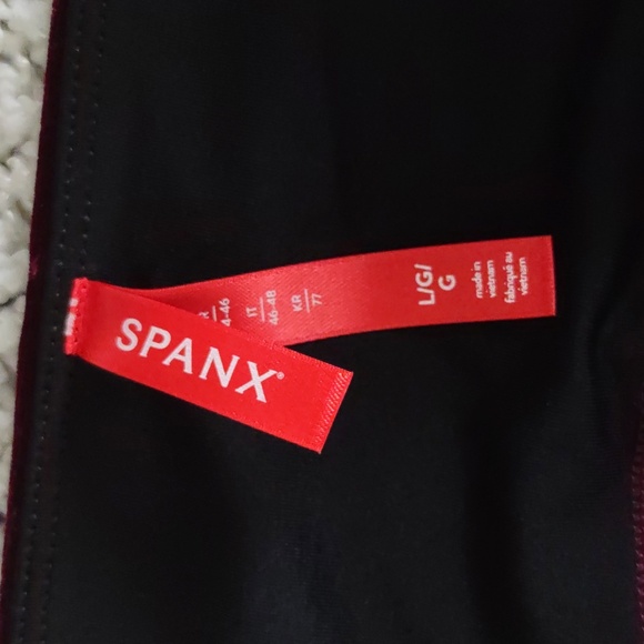 NWT Spanx Large Rich Burgundy Velvet Leggings - Picture 5 of 16